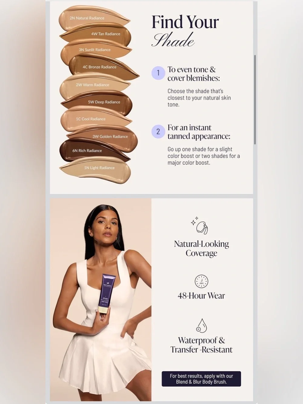 7oz! Westmore Beauty Body Coverage Perfector Waterproof Leg & Body Makeup/Bronze